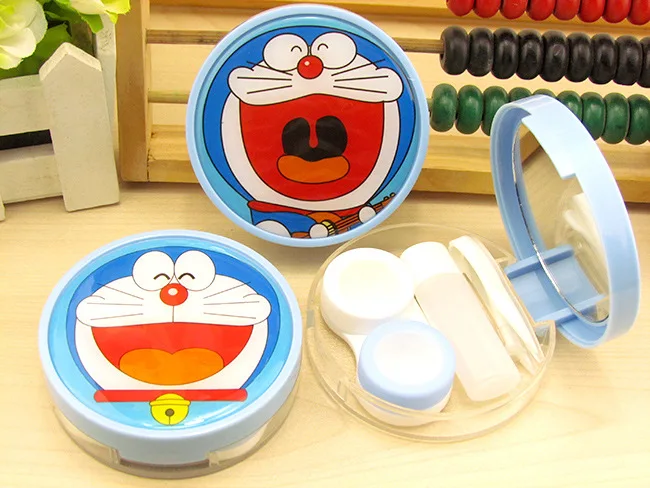 LIUSVENTINA DIY милый портативный кошачий Дораэмон чехол для контактных линз очков