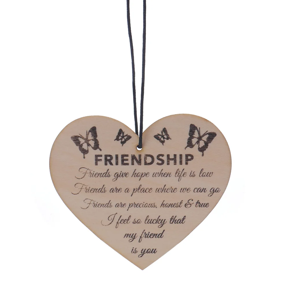 Знак дружбы с табличкой подарок лучшего друга потертый шик сердце день рождения