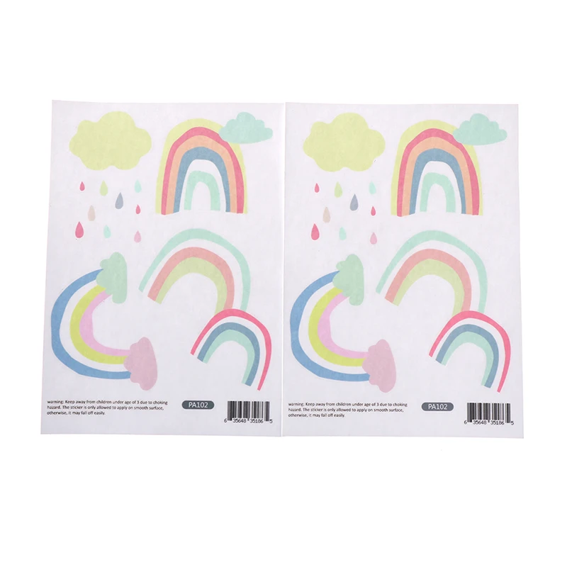 Радужные облака капли дождя красочные дождевые настенные наклейки обои домашний