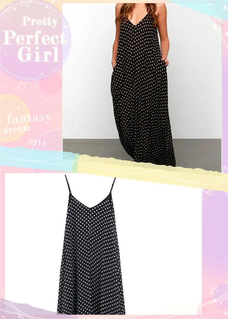 

UK STOCK Women Holiday Long Sleeveless Dress Summer Beach Sundress