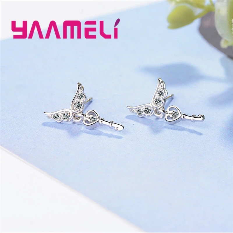 Новое поступление женские серьги YAAMELI в форме крыльев ювелирные изделия ключа