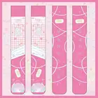 Чулки в японском стиле с милым мультяшным рисунком для девочек, бархатные колготки выше колена, чулки для косплея 5SW05