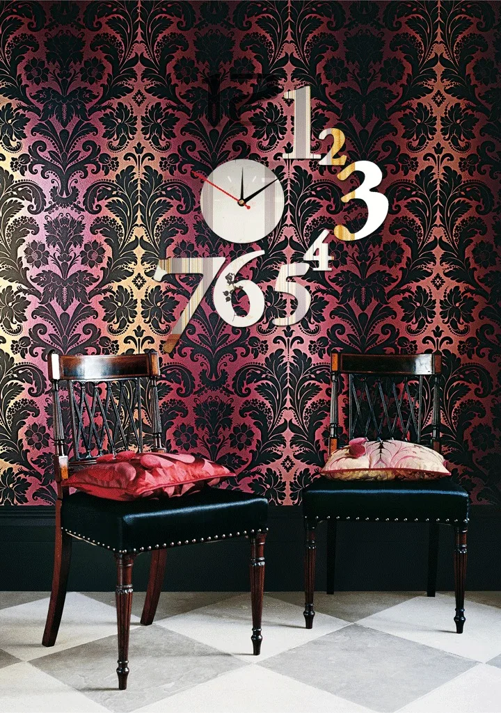 Мода и топы личность Новинка Подарок Весело Большие Настенные часы молчали