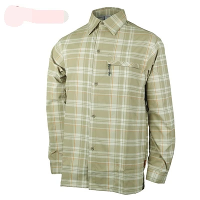 2017 Для мужчин рыбалка рубашка рубашки в клетку LS Fast Dry UPF30 дышащий Спорт на