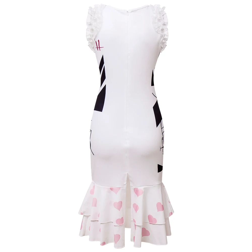 Женское платье летнее с круглым вырезом готический рисунок принт любовь