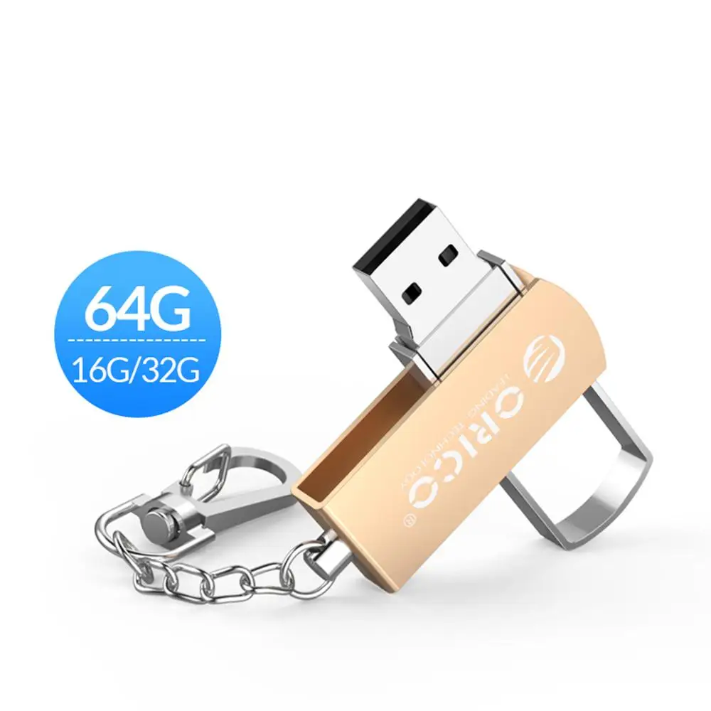 Rose Gold ORICO USB флеш-накопитель 64 ГБ 32 ГБ 16 ГБ USB 2,0 металлическая флеш-память USB накопитель Флэш-Диск флеш-диск USB 2,0 - Цвет: Rose Gold