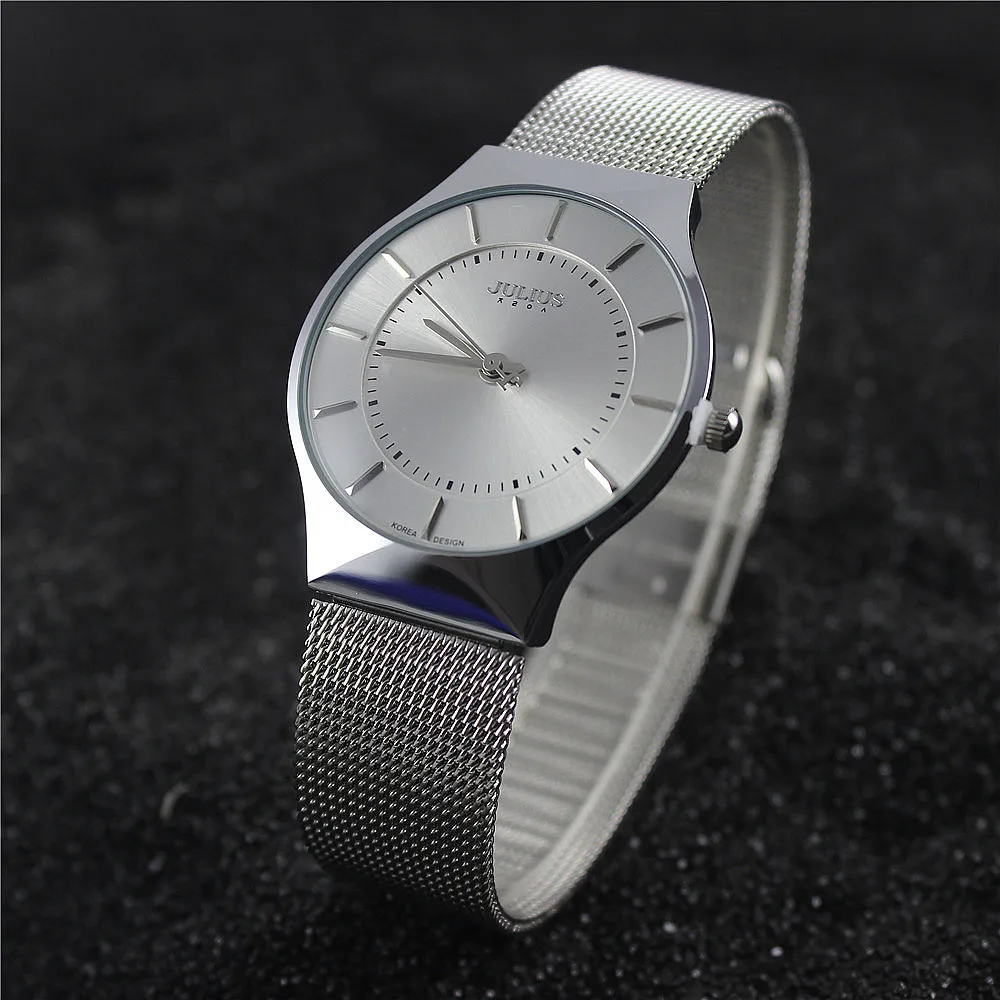 

Top Brand Men's Watches Stainless Steel Band Analog Display Quartz Men Wrist watch Ultra Thin Dial business Men's Watches