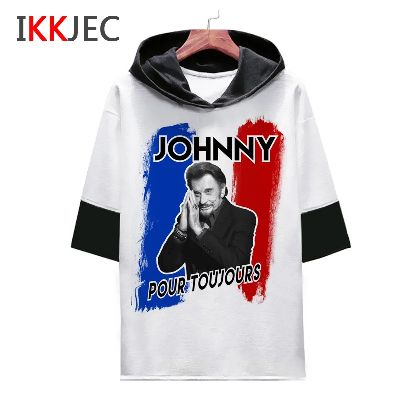 

johnny hallyday t shirt funny tee shirt men top men male/women t-shirt tshirt oversized hip hop streetwear harajuku harajuku