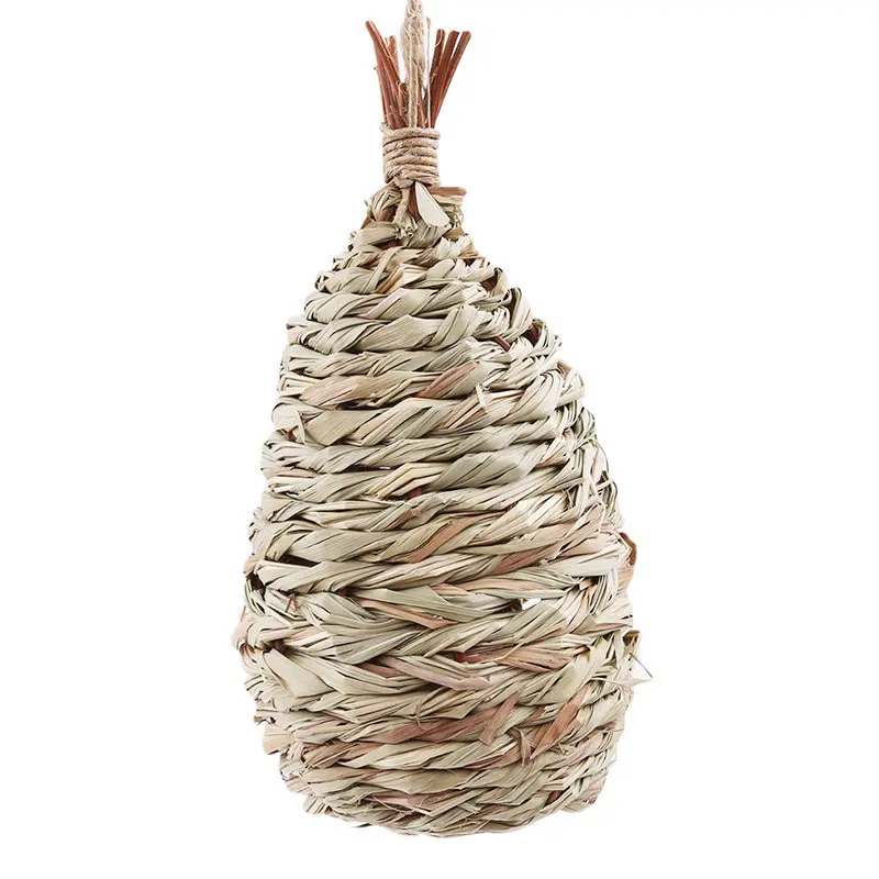

Natural Grass Bird Nest Birdhouse Bird Cage Home Yard Decoration Small Bird House Cage Bird Egg Container Breeding Nest
