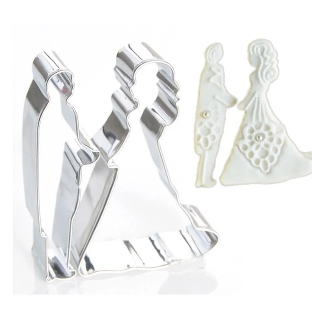 Металлические формочки для печенья в форме жениха невесты форма торта шоколада