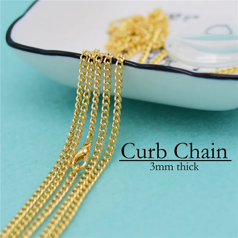 Gold Plated 100 шт-серебряная цепочка панцирного плетения ожерелье, серебряное ожерелье цепь, Серебряная цепочка Ожерелье, Посеребренная цепочка - Окраска металла: Gold Plated