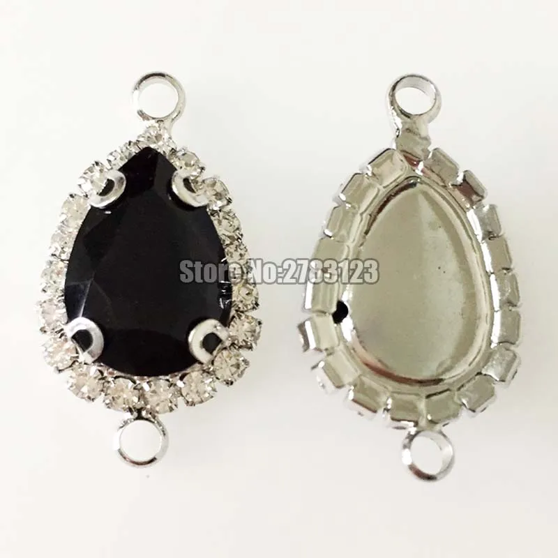 Бесплатная доставка серебряная Нижняя КАПЛЕВИДНАЯ двойная петля прозрачная