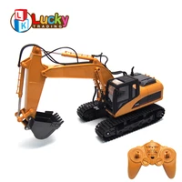 new arrival battery charging simulate model vehicle real alloy 114 rc excavator for kids remote control electric oyuncak