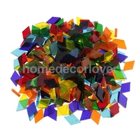 250 pieces assorted colors clear glass pieces mosaic making tiles tessera for puzzle arts diy craft accessories