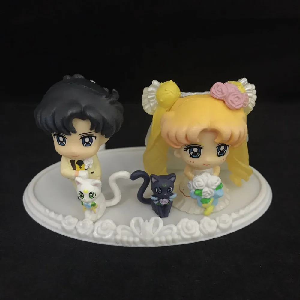 Wedding dress Sailor Moon Figures Tsukino Usagi Anime PVC Model Dolls Toys Creative Collection Gift with boxed | Игрушки и хобби