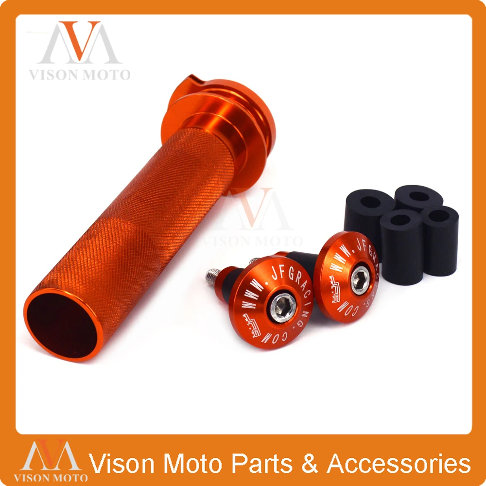 

Billet 7/8" 22MM Throttle Clamp Twist Tube & Handlebar Cap Plugs For KTM SXR EXC 400 450 500 505 520 530 EXC400 EXC450 04-16