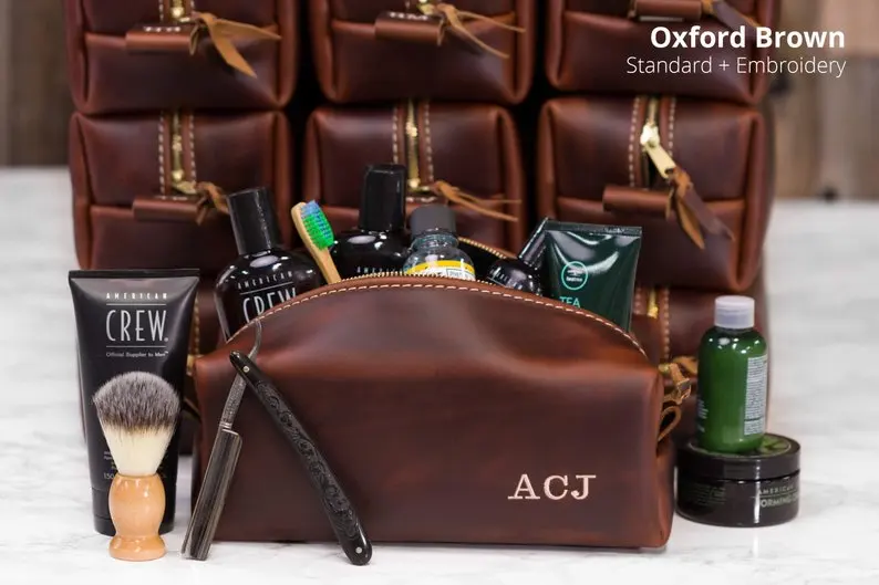 Итальянская натуральная кожа косметичка для макияжа сумки мужчин и женщин