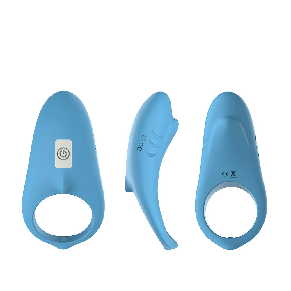 HISO вибрационное кольцо для члена клитор массажер Акула Форма пениса секс игрушка