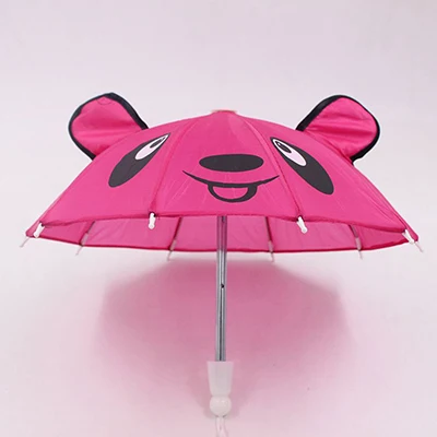 Dolltalk 18 дюймов американская милая девочка кукла зонт от солнца также подходит для дождливый день кукла аксессуары случайный цвет платье своими руками - Цвет: rose red