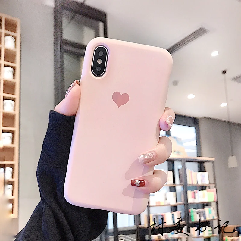 Знак любви для iphone Xs XR Max мобильный телефон оболочка iPhone6s 7 8 Plus чистый цвет