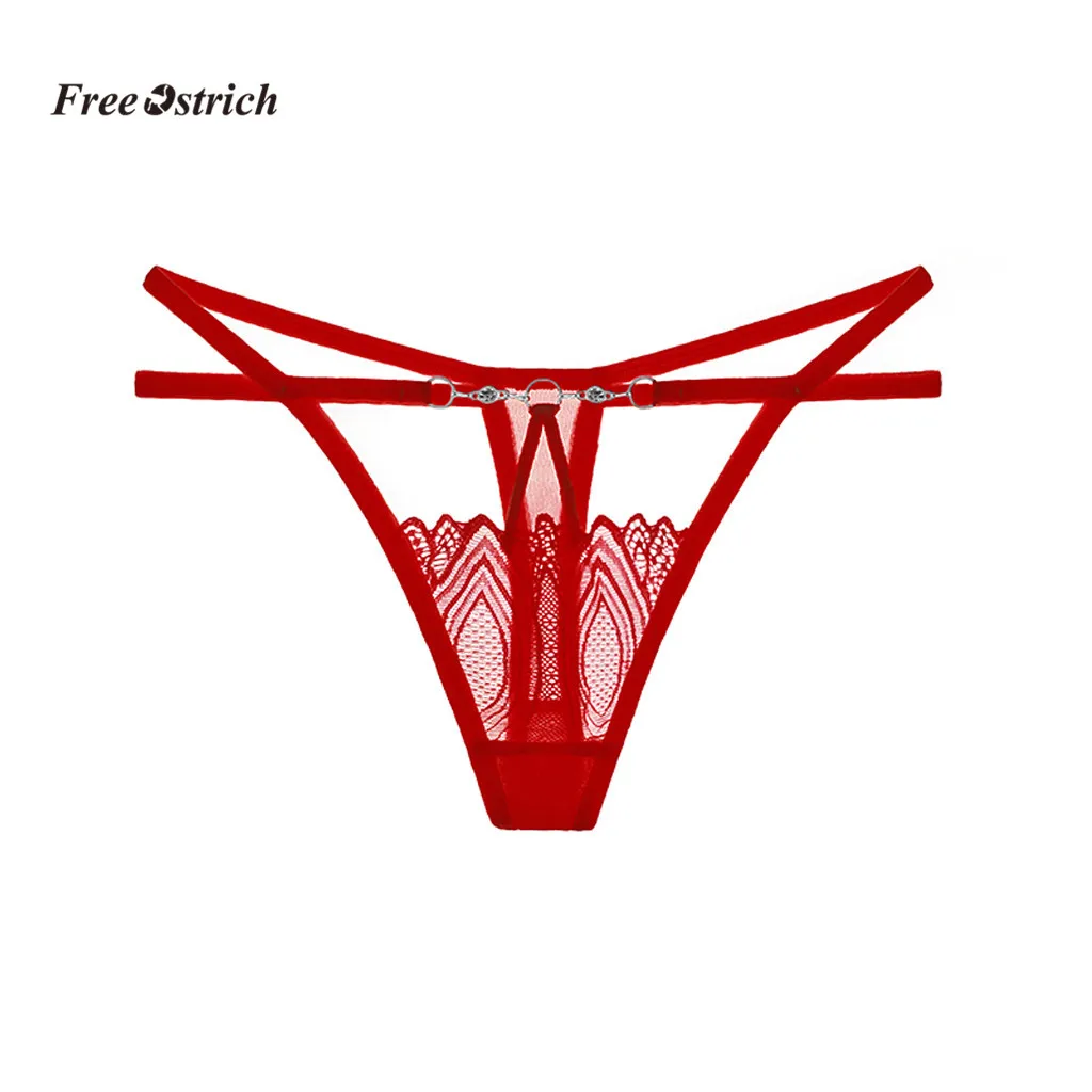 Бесплатная Страусиная одежда женские сексуальные кружевные трусики стринги
