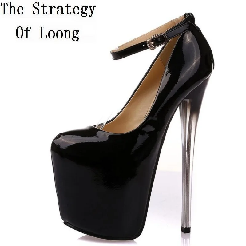 Женские летние туфли лодочки на тонком высоком каблуке с пряжкой Пикантные из