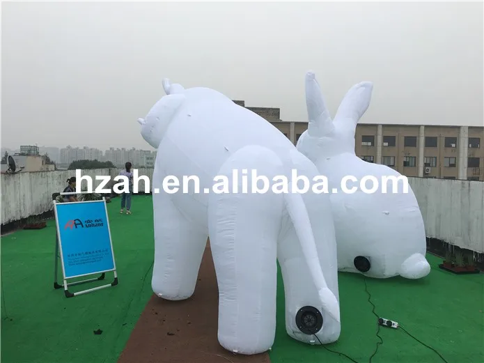 Белый надувной кролик и елафант для рекламы|rabbit|rabbit rabbitrabbit white |