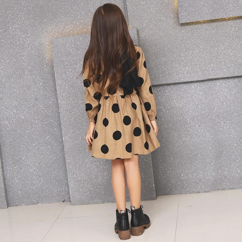 Autumn Dress Girl + Scarf Fall Girls Clothes Long Sleeve 2016 Robe Demoiselle D'honneur Fille Teenage Clothing | Детская одежда и