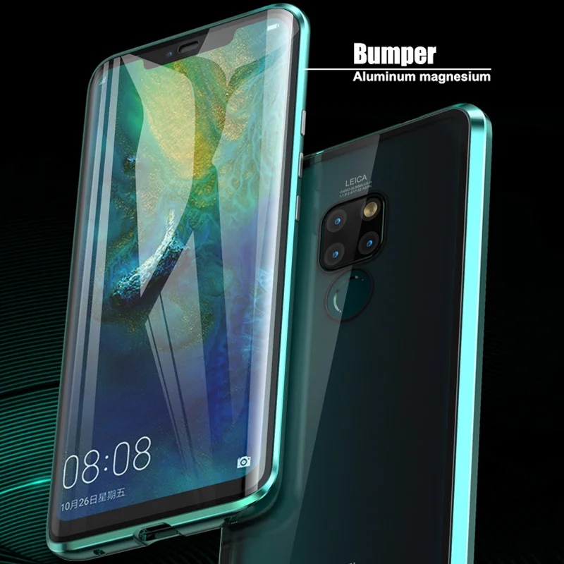 BFOLLOW 360 передний и задний 5D изогнутый стеклянный чехол для huawei mate 20 Pro Магнитный
