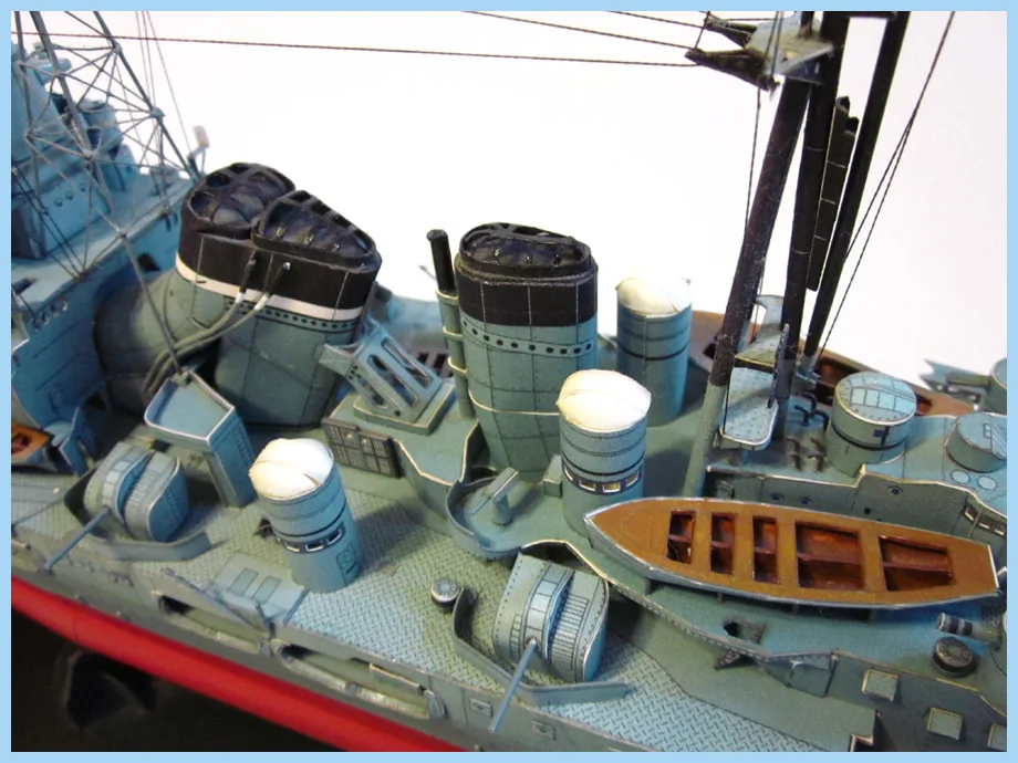 Японская модель тяжелого круизера Kaohsiung Takao 3D из бумаги 81 см для самостоятельной