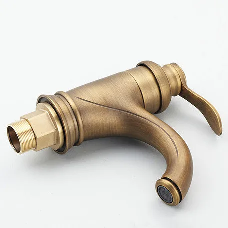 Смеситель для раковины Античная Латунь Ванная комната смеситель с одной ручкой