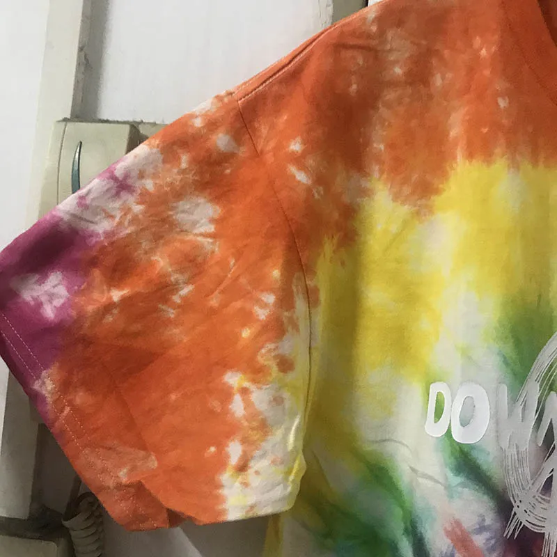 Новинка Трэвиса Скотта Astroworld фестиваль Run Tie Dye футболка для мужчин и женщин высокое качество ASTROWORLD Трэвиса Скотта футболки