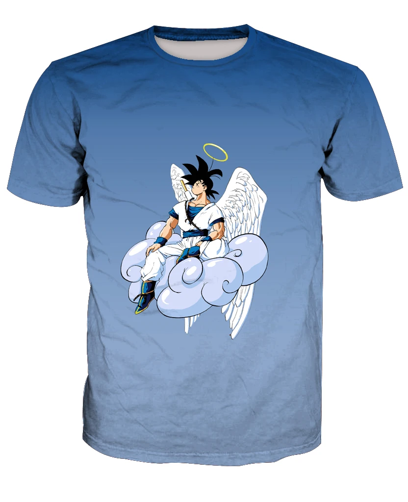 Anti-Samely New fashion 3D men's Dragon Ball four print casual short sleeve T-shirts custom-made free shipping m to 6xl | Мужская