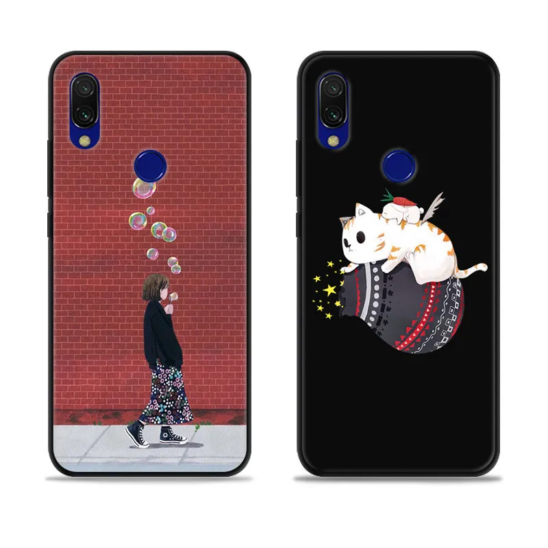 Чехол для девочки в красном платье Xiaomi Redmi 7 чехол мобильного телефона из ТПУ с