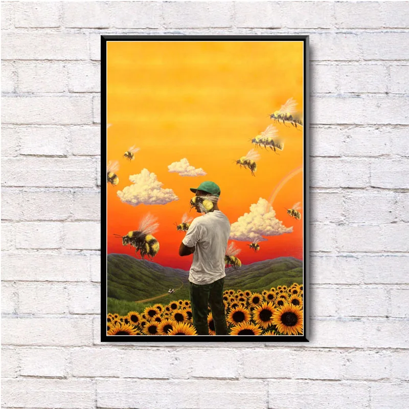 S868 Обложка альбома Tyler The Creator для мальчиков с цветочным узором в стиле «хип-хоп», реперские кепки Wall Art Картина принт на Шелковый Холст постер для декорации дома - Цвет: Picture 3