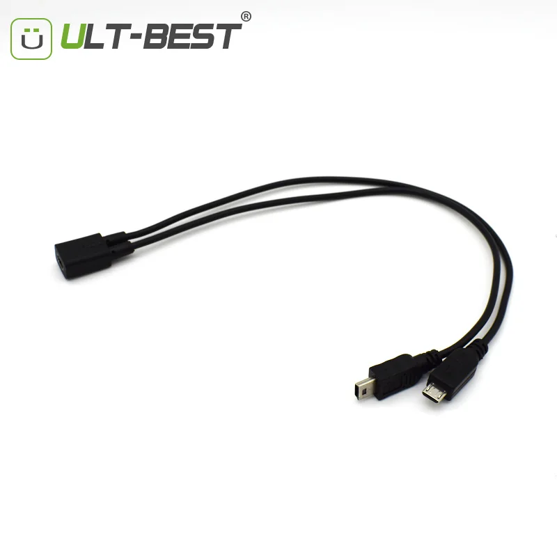 Кабель для зарядки ult-best мини USB 5-контактный гнездовой разъем на Мини usb штекер +