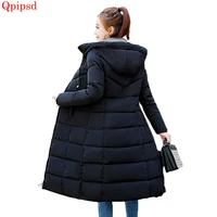 plus size m 6xl down jackets 2021 new women winter coat long slim thicken warm jacket cotton padded jacket outwear hooded parkas