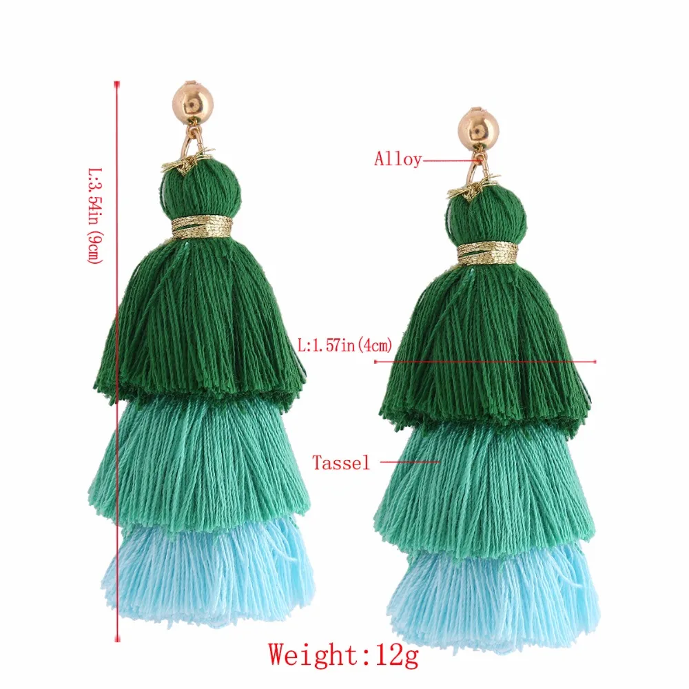 Новые богемные серьги с кисточками для женщин Oorbellen Beach Boho ювелирные изделия