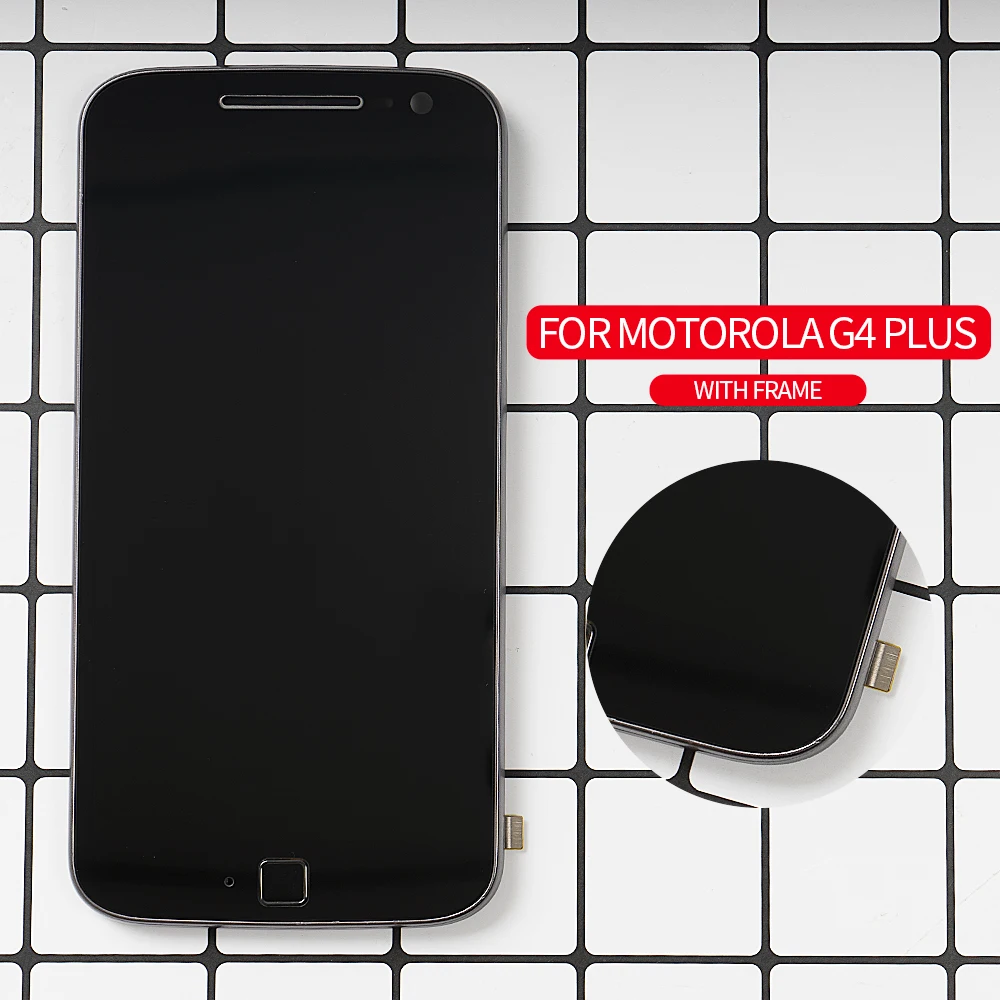 ЖК дисплей с сенсорным экраном 5 дюймов для Motorola Moto G4 Plus рамкой MOTO Xt1644 Xt1640 Xt1641 XT1625