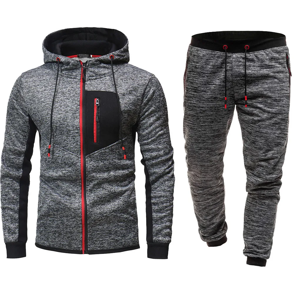 

track suit jogging homme hoodies set Sweatshirt 2019 Autumn Winter mens clothing set trainingspak mannen tracksuit men d90522