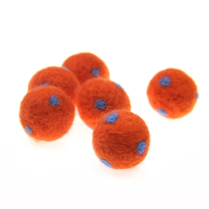 orange 50 шт. 20 мм Игла шерстяные шарики заполнены горошек Декоративные шарики Рождество Домашний декор Мода бижутерия бисер аксессуары - Цвет: orange
