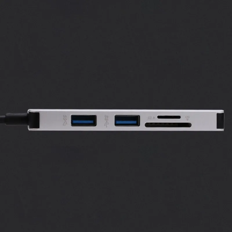 5 in1 USB C концентратор USB-C к HDMI Micro SD/устройство для считывания с tf-карт адаптер для huawei P20 MacBook Pro samsung Galaxy S9/S8 Тип C USB 3,0