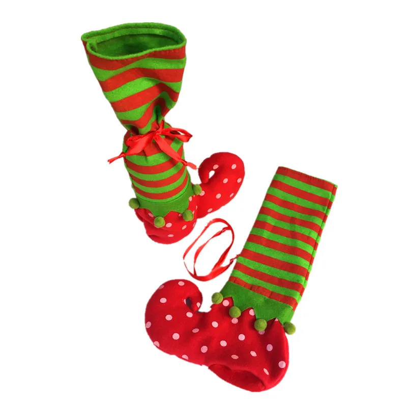 Творческий Новогодние товары носок форма бутылки вина Обложка сумки ручной