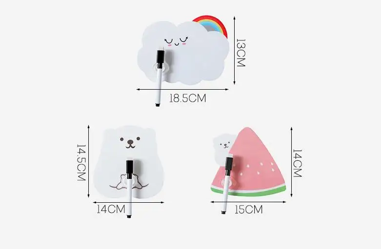 1 шт. мультяшная наклейка на холодильник для вытирания Оставьте сообщение