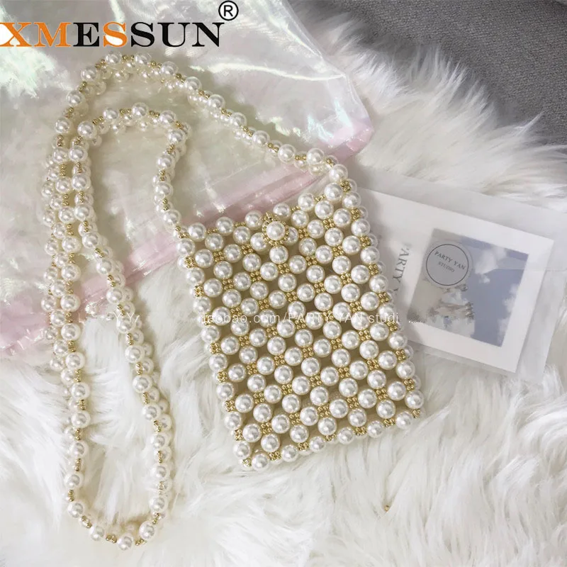 XMESSUN жемчуг мобильный телефон сумка из бисера сумка-почтальон обувь с украшением