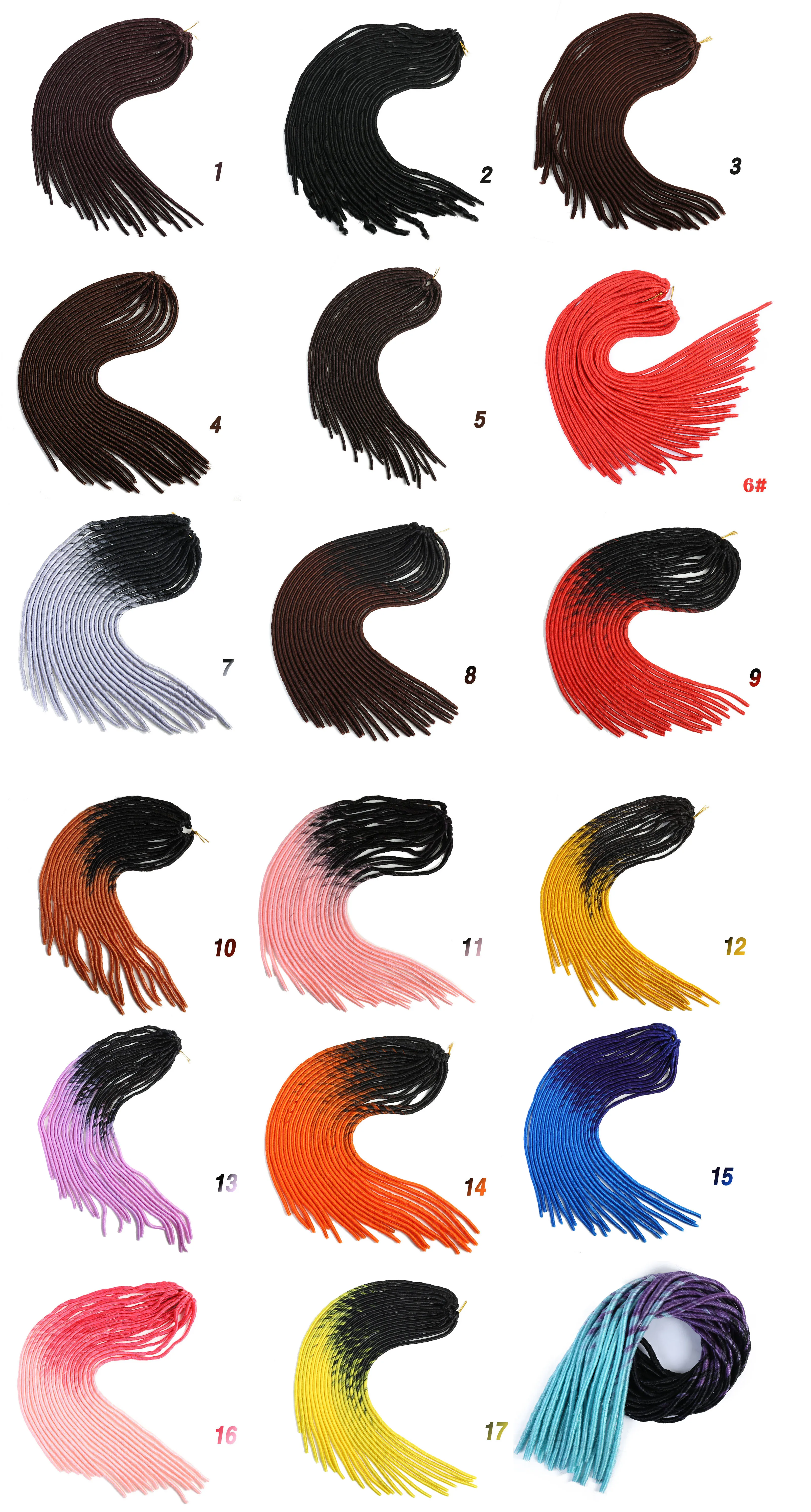 MUMUPI Faux Locs Ombre Senegalese Twist Hair Crochet Braids 22" 20 Strands/pack Synthetic Braiding Hair for Women Braiding Hair