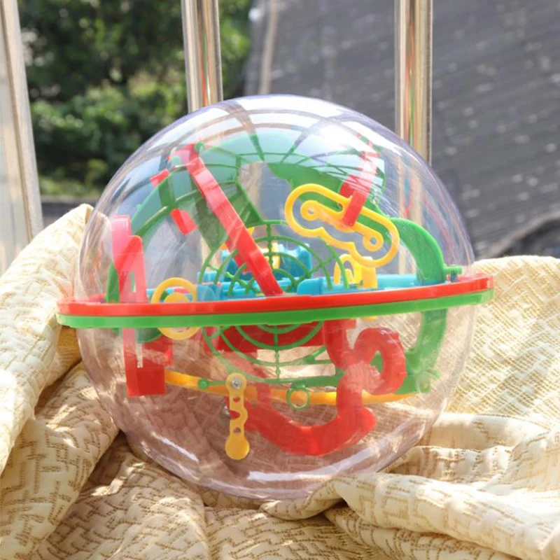 3D puzzle maze ball balance game intelligence toy 3D three-dimensional beads education children's educational toys gift，6 sizes