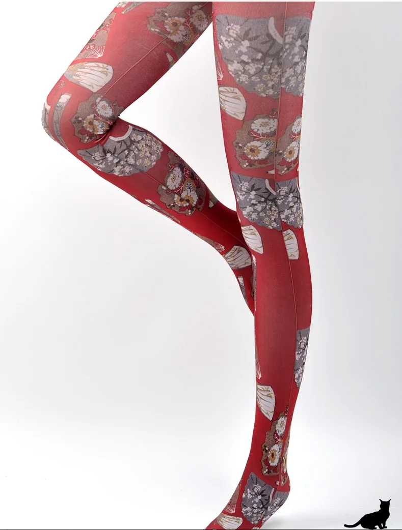 Уникальные чулки тонкие колготки с лоскутным узором высококачественные