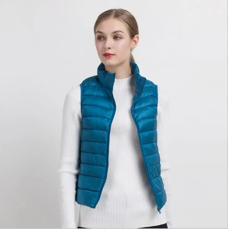 Женский короткий жилет на молнии с воротником-стойкой 12 цветов | Женская одежда