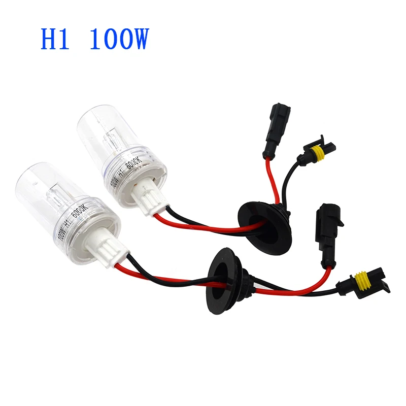 Высокая Мощность 100 Вт xenon HID лампы 12 V 24 V 100 W керамика H1 H3 H7 H11 9005 9006 D2H HID лампы 4300 K 6000 K для автомобильных фар 100 Вт xenon HID комплект